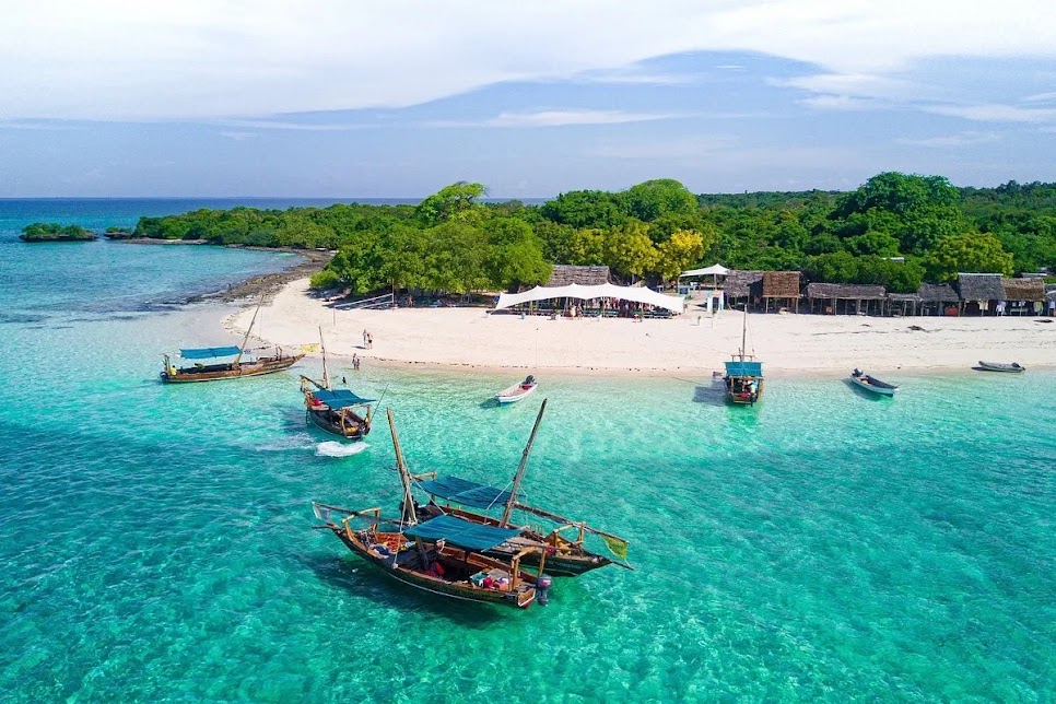 White sand beaches in Zanzibar